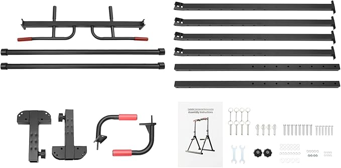 Pull Up Bar Free Standing,Foldable Pull Up Bar Power Tower Dip Station for Pull Ups, Dips & Push Ups, Upgraded Free Standing Pull Up Bar Station, Workout Equipment for Strength Training