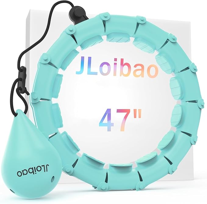 Weighted Hula Circle with 24 Links for Adults Weight Loss, Infinity Fitness Hoop Plus Size, for Women Smart Exercise Equipment