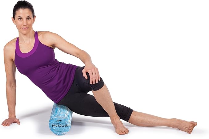 OPTP PRO-ROLLER Standard Density Foam Roller - Durable Roller for Back Massage, Deep Tissue Foam Roller Exercises, Stretching, Fitness, Yoga and Pilates - 36 Inches by 6 Inches, Blue