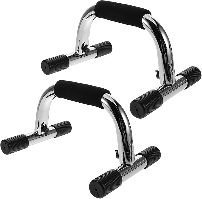 Milisten 2pcs Push up Stands Steel I-beam Handles Non-skid Stability Workout Equipment for Men Women Home Strength Training Fitness
