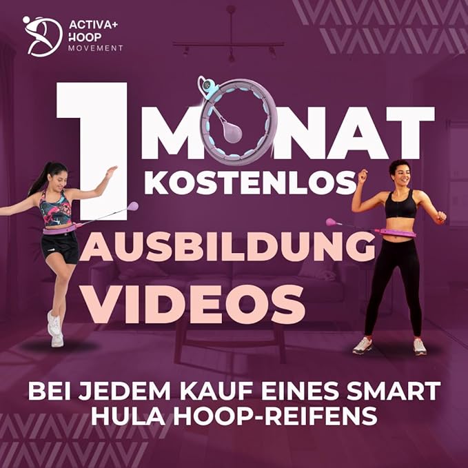 Swiss Activa+ Smart Hula Hoop - Infinity Hoop for Adults - Won't Fall Off - Weight Loss Exercise Equipment