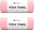 Eunzel 2 Pack Hot Yoga Towel Non Slip Yoga Mat Towel Non-Slip Sweat Absorbent Microfiber Towel for Hot Yoga, Pilates and Workout 72" x 26.5", Pink