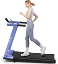 DeerRun Foldable Treadmill for Home with 6% Manual Incline & Handlebar, Compact Folding Walking Pad Treadmill for Walking, Jogging & Running, 0.6-7.5 MPH, 300 lb Capacity, App & Remote Control