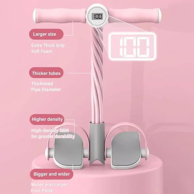 Manual Tension Training Pedal,Pedal De Resistencia De 6 Tubos,Home Gym Arm and Waist Training Pedals Band,21 Fitness Tension Rope -6 Tube Pedals Ankle Puller,for Home Gym Exercise