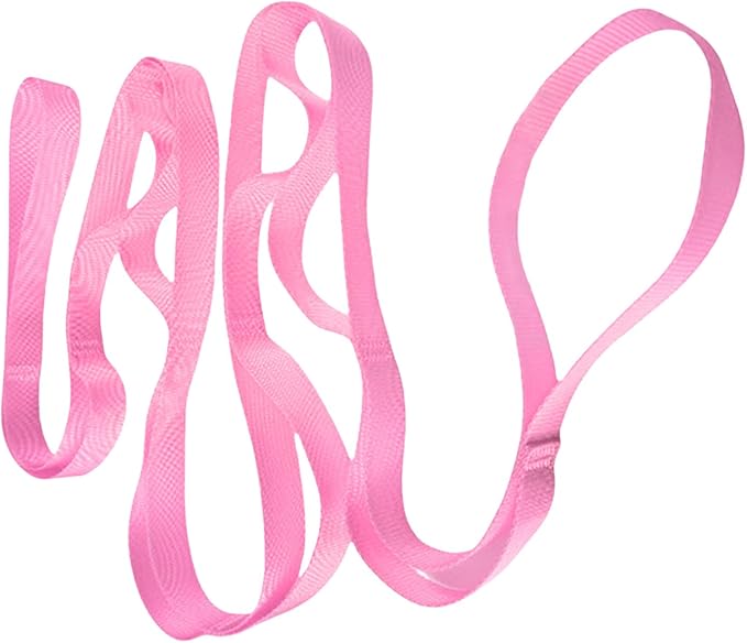 10 Loop Pilates Stretch Strap Not-Elastic Exercise Stretch Strap Stretching Strap Pilates Strap for Physical Therapies