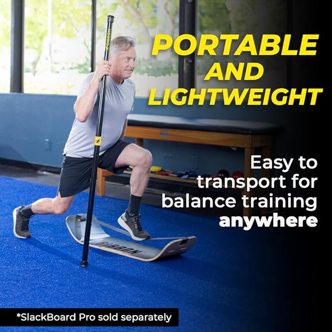 GIBBON SlackBoard Accessories, 3 Options: Slack Board Stand Display Rack, Standing Pole 60” to Assist Balance Training, or 52 Exercise Cards Deck for Fitness Workouts with SlackBoard GiBoard