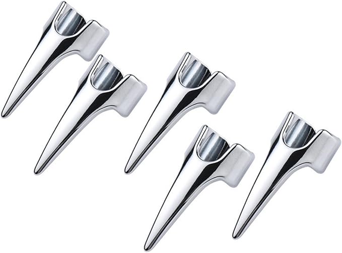 NUHUi 5Pcs Nail Covers Scratching Fondling Massage Grating Back Tickler Tools Women Men Tickle Touching Cosplay Stainless Steel Smooth Pets Nails Hair Parting Ring