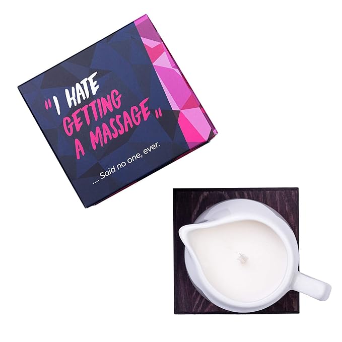 Kissable Massage Oil Candle – Sensual and Romantic Melt Massage Candles for Pleasant and Relaxing Massages (Wild Strawberry)