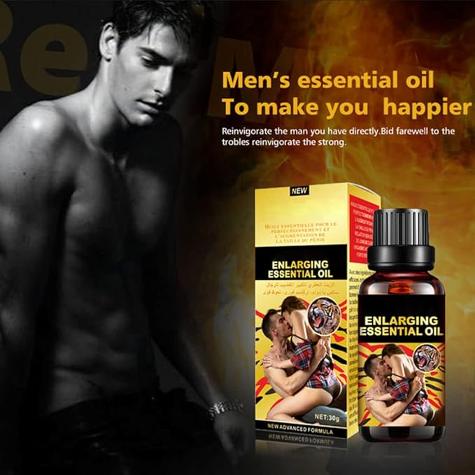 Men Massage Essential Oil, Body Moisturizing & Penis Becomes Longer and Thicker Enhancement Erotic Massage Oil, Men Energy for Care Delay Performance (Oil)