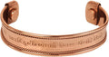 Copper Bracelet Tibetan Style. Hand Forged with Solid and High Gauge Copper for Women Men. Hindu Spiritual Message