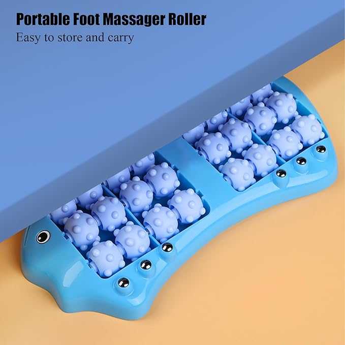 Roller Foot Massage, Shiatsu Acupuncture Massage, Reflexology Tool, Foot Massager Roller, Plantar Fasciitis Relief, Heel, Arch, Muscle Aches, Foot Pain, Stress Relief - Relaxation Gifts for Women, Men