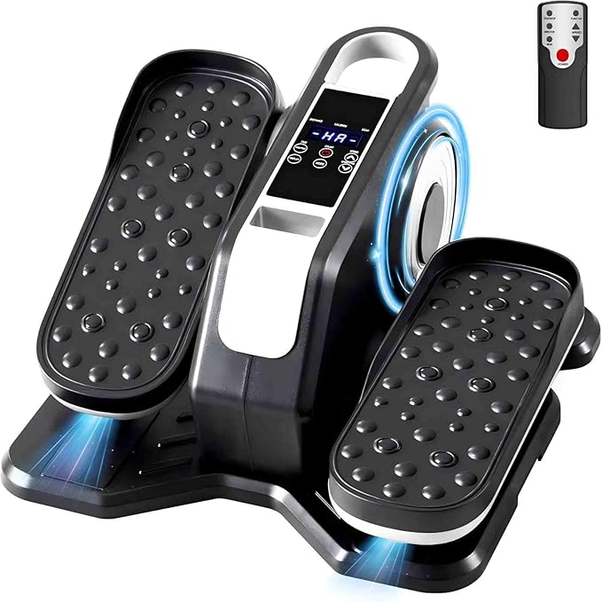 NEWBULIG Under Desk Elliptical Machine, Ellipse Leg Exerciser As Seen On TV with Remote Control, 12 Adjustable Speeds, Forward & Reverse, Mini Ellipse Leg Trainer for Home & Office