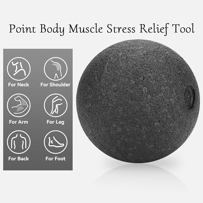 Massage Roller Ball, Massage Lacrosse Balls EPP Yoga Foam Massage Roller and Ball Set Muscle Soreness Massager Ball for Shoulders, Arms, Neck, Back and Feet (8CM Single Ball)