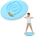 Kids Maze Balance Board Plastic Wobble Rocker Balance Board with Mini Balls Load 170lb for Balancing Exercise Equipment Game Boys Girls Physical Therapy 18.5 x 14.57 Inch(Blue,Round)