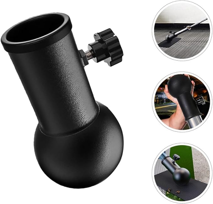 ARTIBETTER Barbell Attachment Base for T Bar Row Machine, Rotatable Iron Barbell Parts in Black, Home Gym Equipment for Strength Training and Muscle Building