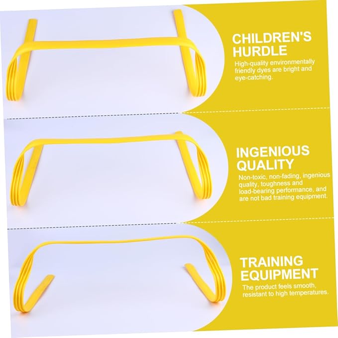 4Pcs Soccer Training Hurdles Height Agility Barriers for Speed Agility Training Ultra Stable Base for Outdoor Use for Football Basketball and Track Sports