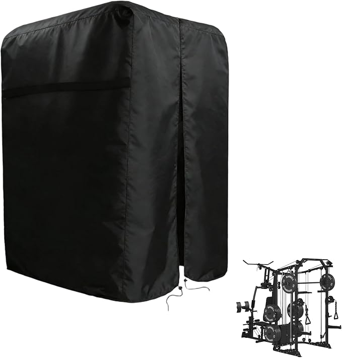 Gym Rack Cover with Waterproof Zipper, Protective Cover for Squat Rack/Weight Lifting Rack/Home Gym Workout Equipment-Indoor or Outdoor
