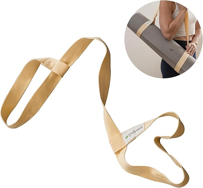 Lindywell Shoulder Strap - Universal Slip-On, Adjustable Carrying Yoga Straps - Fits Most Mats, Durable Nylon, Comfortable Yoga Mat Straps, Perfect for Gym, Home & Outdoor Workouts