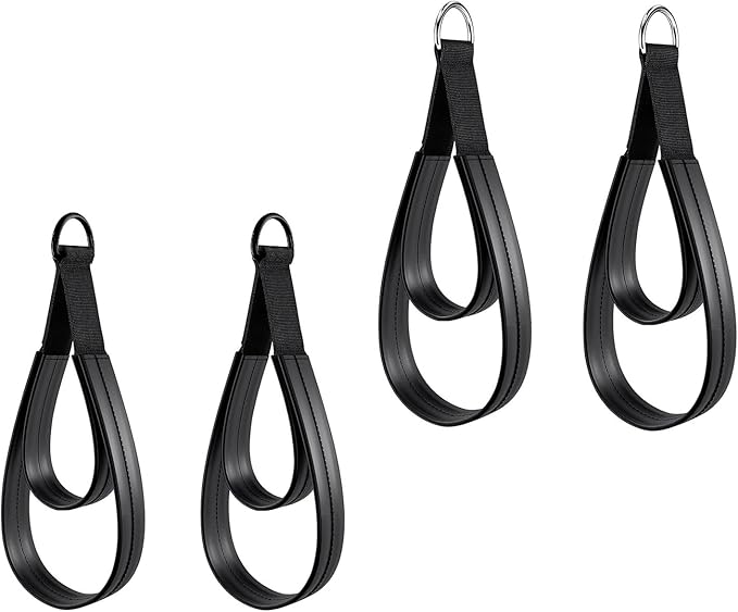 1 Pair Double Looped Pilates Straps with D-Rings for Stretching Flexibility & Gym Training Pilates Comfortable D-rings Yoga Workout Accessories