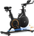 Merach Magnetic Exercise Bike, Heavy Duty Stationary Bike with Automated Resistance, 350 Lbs Weight Capacity, Low Noise Indoor Workout Bike for Home Gym with Self-Developed App