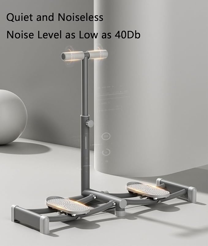 Foldable Ski Machine Ski Simulator Leg Exercise Equipment Weight Loss Thin Legs Pelvic Floor Trainer for at Home Gym(Gris,Without armrests)