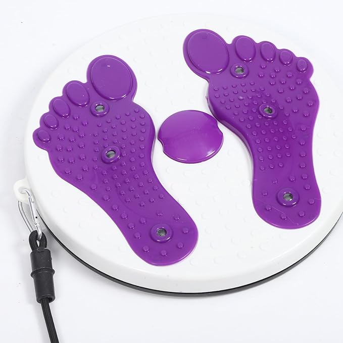 Healifty Fitness Twisting Disc Waist Twisting Board with Rope, Purple Slimming Rotating Tool for Home Exercise, Abdominal Workout Machine for Women