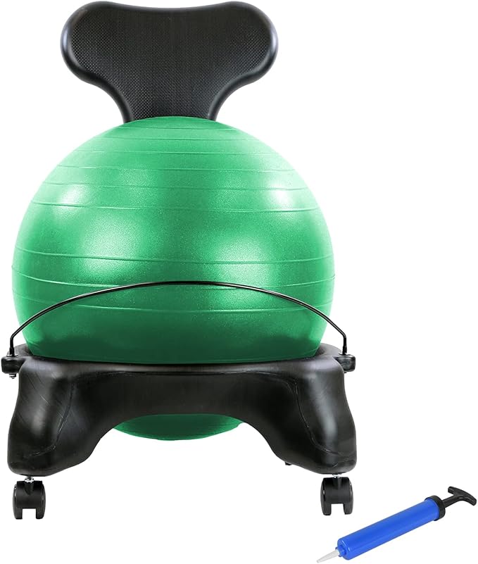 CanDo Plastic Mobile Ball Chair Adult