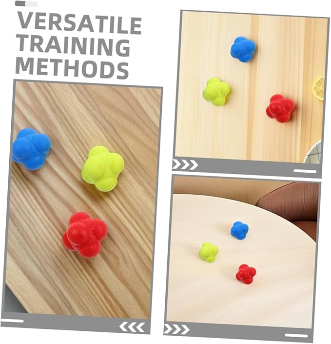 BESTonZON Enhance Hand Eye Coordination: 6pcs Reflex Training Balls Sturdy Reaction Balls for Basketball Hockey Tennis