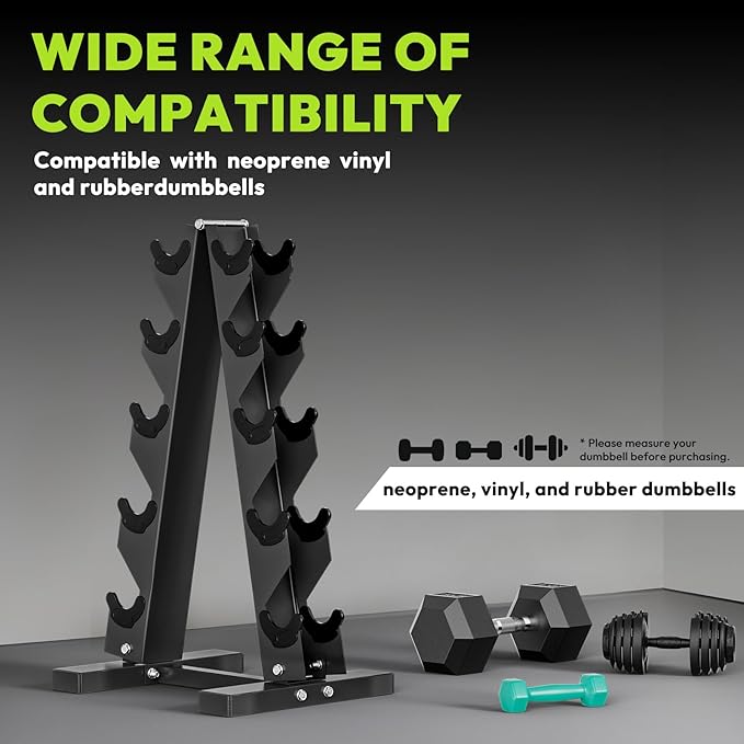 Dumbbell Rack A Frame Weight Rack Stand Dumbbell Weight Storage for Home Gym, Space-Saving Weight Stand for Home Gym