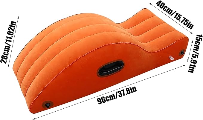 Inflatable Yoga Sofa – Pilates Recliner, Flocking Lounge, Portable Air Cushion | Streamlined Curved Support, Quick Inflation Comfort for Home Workout, Meditation, Relaxation Sessions
