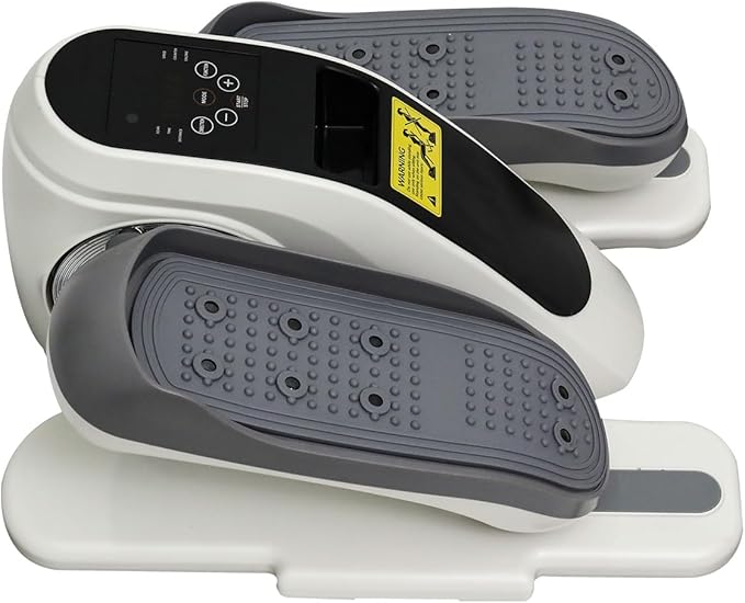 Under Desk Elliptical Machine, Electric Ellipse Leg Exerciser for Senior, 15 Manual Levels + 12 Auto Programs, Manual & Auto Mode for Home Office(White-35)