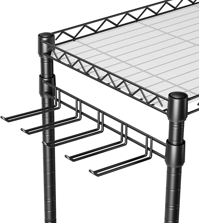 SINGAYE Dumbbell Rack Stand With Yoga Mat Storage, Gym Equipment Organizer, Cart for Workout Room, Home Gym With Hooks and Wheels