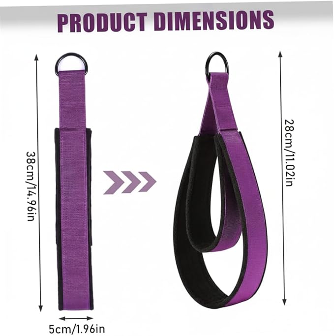 2PCS Pilates Strap, Double Loop Yoga Strap with Comfortable Thick Padding & Sturdy D-Rings for Home Gym, Pilates, and Yoga Workouts...