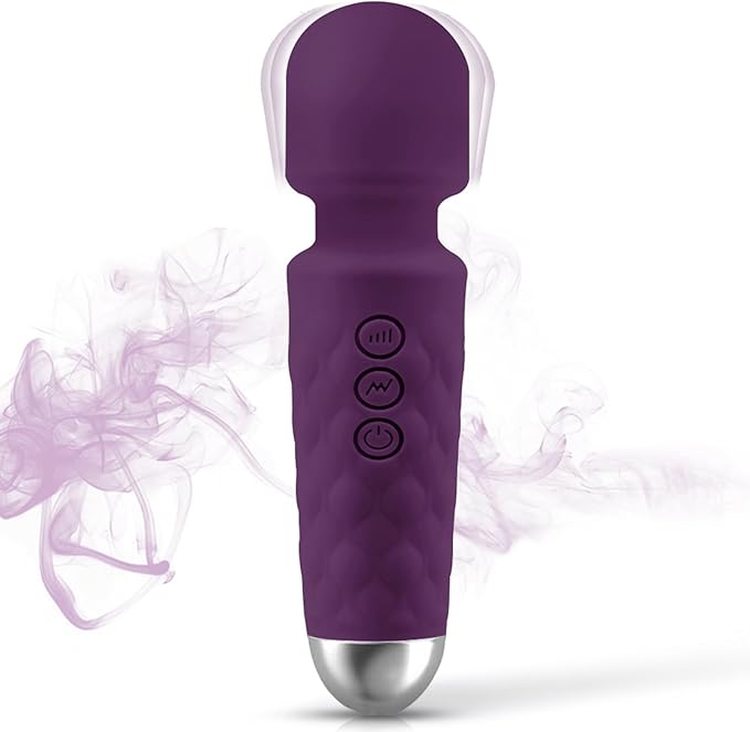 Handheld Relaxation Massager to Relief Whole Body Muscle Tension and Promote Relaxation, 20-Modes & 8-speeds, Dark Purple