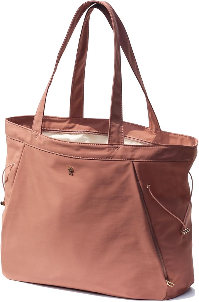 ESVAN Yoga Tote Bag for Women Shoulder Bags Drawstring for Office Workout Travel Carryall Pilates Gym and Beach