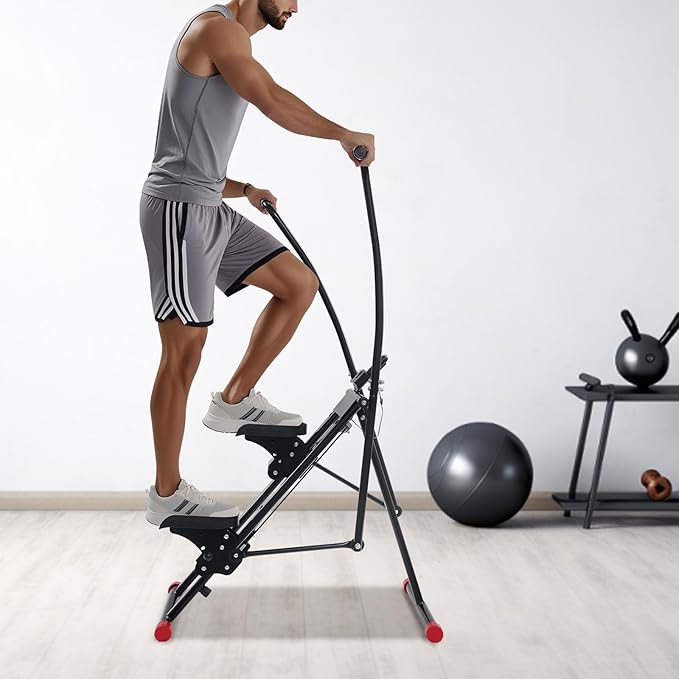 Stair Stepper Vertical Exercise Climber for Full-Body Workout, 100kg/220 lbs Home Gym Fitness Machine, Cardio Training Equipment for Indoor Climbing and Strength Training