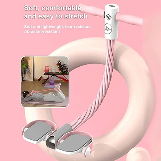 Manual Tension Training Pedal,Pedal De Resistencia De 6 Tubos,Home Gym Arm and Waist Training Pedals Band,21 Fitness Tension Rope -6 Tube Pedals Ankle Puller,for Home Gym Exercise