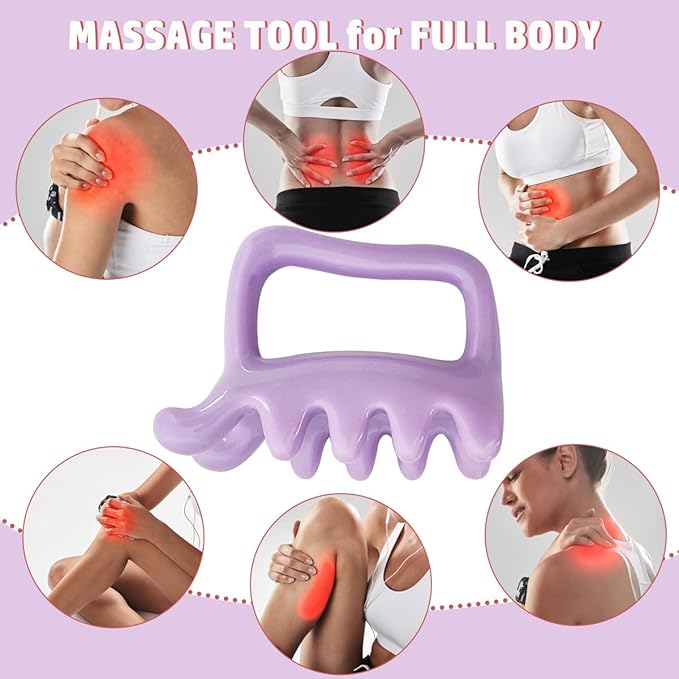 Large Fascia Massage Blaster Tool for Cellulite, Myofascial Release, Muscle Knots, Trigger Points, Cellulite Massager Tool for Body Tension Relief Promote Lymphatic Circulation Purple