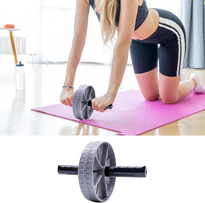 Ab Wheel Roller, Fitness Roller, Abs Workout Roller, Core Exercise Roller, Abs Workout Equipment for Abdominal & Core Strength Training, Automatic Rebound Abdominal Muscle Wheel for Men Women