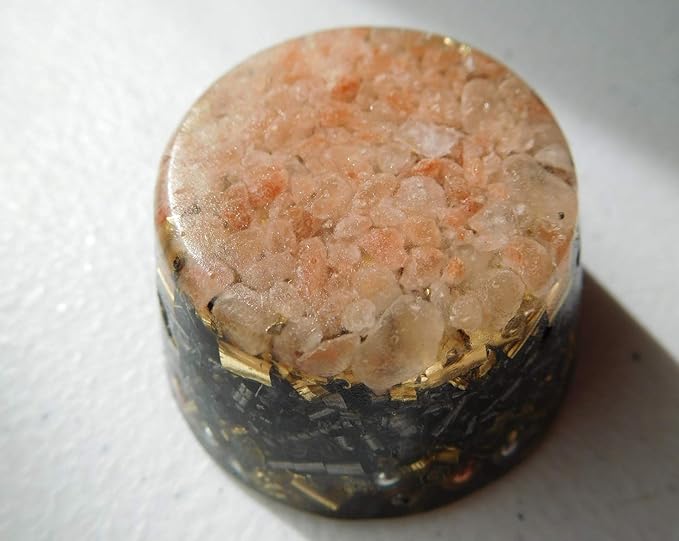 Himalayan Sea Salt Orgone Generator Energy Accumulator 528Hz/7.83Hz/Advance Harmonics Many Beautiful Ingredients and Colors! (Himalayan Sea Salt)