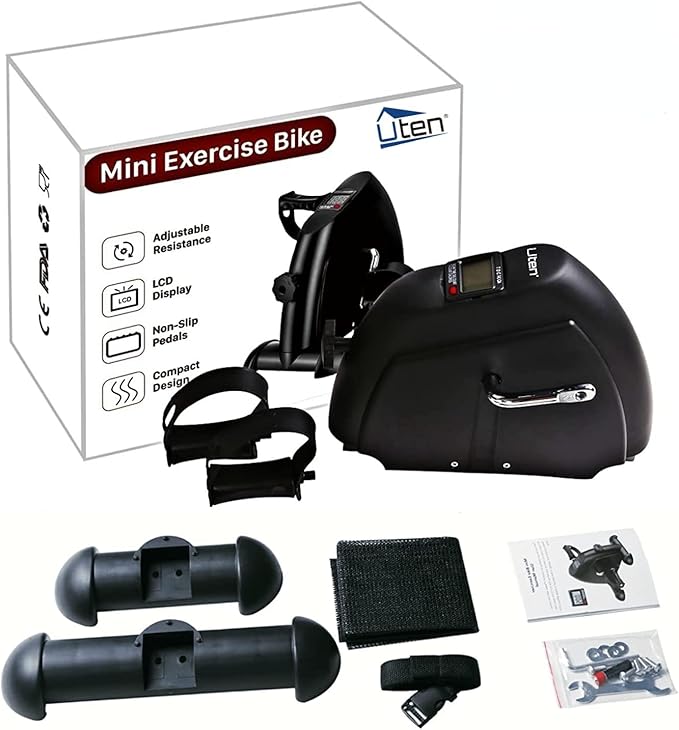 Mini Exercise Bike, Uten Under Desk Bike Pedal Exerciser, Peddler Exerciser
