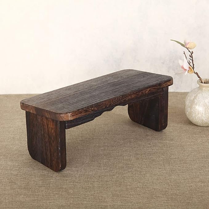 CKIDS Folding Meditation Bench - Paulownia Wood - Portable Kneeling Stool for Seiza Prayer and Yoga