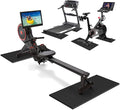 2PCS Fitness Equipment Mats and Floor Protector, Non-Slip Mat Rowing, Rowing Machine Bike Mat for Carpet & Hardwood Floors, Exercise Bike Mats (Two Pieces:30 * 12 inch)