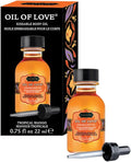 KAMA SUTRA Oil of Love Tropical Mango - .75 fl oz - Kissable Warming Body Topping for Oral Foreplay Fun. Delicious Lickable Flavor for Couples, Women, and Men. Water-Based.