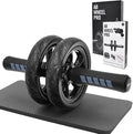 Ab roller wheel with knee pad for abdominal exercise core workout weight loss no noise easy to assembling light weight perfect home gym equipment for men & women