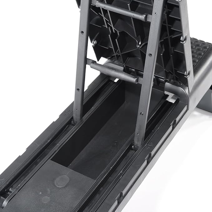 Power Systems Step Bench & Weight Bench | Aerobic Platform & Plyo Box for Cardio, Strength | Commercial Grade Full Body Home Gym Stepper with Adjustable Multifunctional Deck & Resistance Band Clips