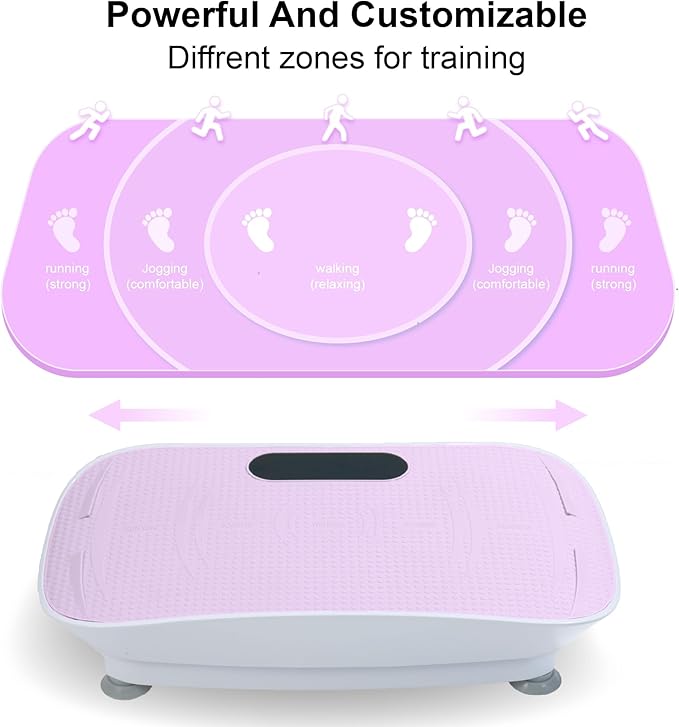 Silent Vibration Platform 10-Speed Fat Burning Body Shaker Machine for Home Fitness Pink
