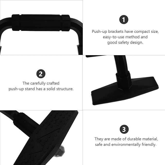 SUPVOX Push-up Stands and Brackets Set, Compact H-shape Arm Exercise Equipment with Non-slip Grip for Home Strength Training and Muscle Building