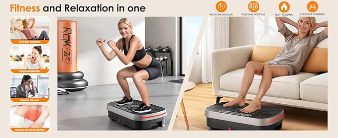 Vibrating Plate Exercise Machine, Vibration Plate for Lymphatic Drainage with Resistance Bands, 99 Speed Levels, Whole Body Shaker, for Weight Loss Fat Burner for Women Men