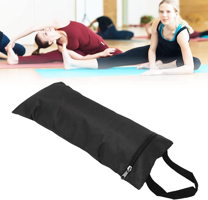 Yoga Sandbag, 3 Colors Zippered Design Oxford Cloth Material Bag, Rollable Foldable Weighted Fitness Bag for Adding Weight and Support